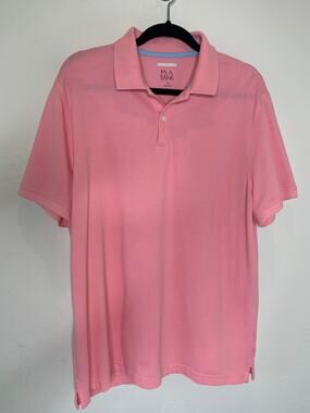 Joseph A Banks Pink Polo Shirt Sz Large Tailored Fit